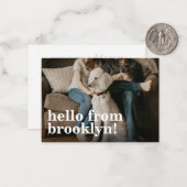 Budget Simple Hello New Zuhause Address Foto Movin Mitteilungskarte (Vorderseite/Rückseite Beispiel)