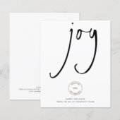 Budget Simple Logo Joy Schwarz-weiß Company Holida (Vorne/Hinten)