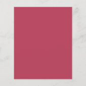 Budget Simple Magenta Modern Wedding Einladung (Rückseite)