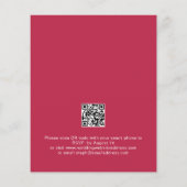 Budget Simple Magenta QR Code Hochzeit Einladung (Rückseite)