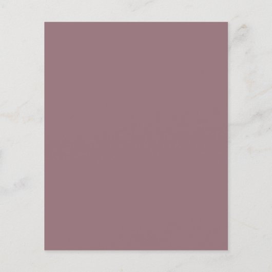 Budget Simple Mauve Script Wedding Einladung (Rückseite)