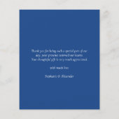 Budget Simple Mid Blue Custom Danke Karte (Rückseite)