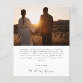 Budget Simple Minimalistisch Wedding Foto Vielen D (Rückseite)