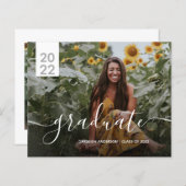 Budget Simple Modern 2 Foto Abschluss Ankündigung (Vorne/Hinten)