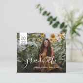 Budget Simple Modern 2 Foto Abschluss Ankündigung (Stehend Vorderseite)