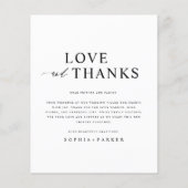 Budget Simple Modern Foto Wedding Danke Karte (Rückseite)