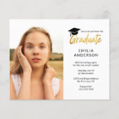 BUDGET Simple Modern Graduation Party Flyer (Vorne)
