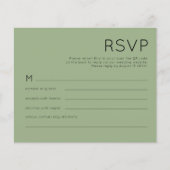 Budget Simple QR Code Sage Green Wedding RSVP (Vorderseite)