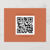Budget Simple QR Code Terracotta Wedding RSVP (Rückseite)