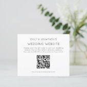 Budget Simple QR Code Wedding Website ENCL (Stehend Vorderseite)