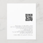 Budget Simple QR Code White Wedite Einladung (Rückseite)