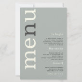 BUDGET Simple Sage Elfenbeintypografie Wedding Men (Vorderseite)