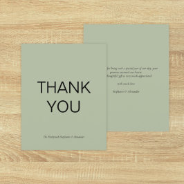 Budget Simple Sage Green Custom Vielen Dank