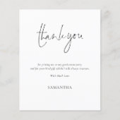 Budget Simple Script Abschluss Vielen Dank (Vorderseite)