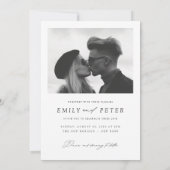 Budget Simple Script Calligraphy Verlobung Foto Einladung (Rückseite)