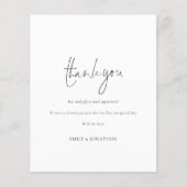 Budget Simple Script Foto Wedding Vielen Dank (Vorderseite)