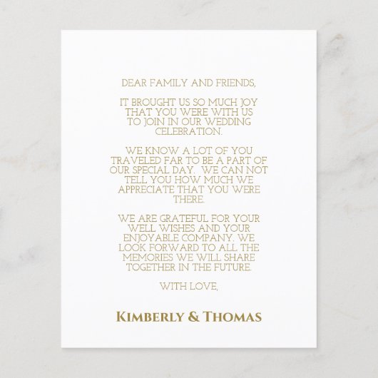 Budget Simple Script Wedding Dankeschön Cards Flye Flyer (Hinten)