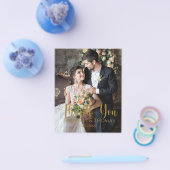 Budget Simple Script Wedding Dankeschön Cards Flye Flyer (Einzeln)