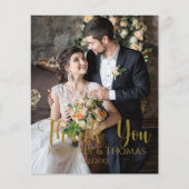 Budget Simple Script Wedding Dankeschön Cards Flye Flyer (Vorne)