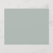 Budget Simple Silvery Sage Green Wedding RSVP (Rückseite)