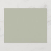 Budget Simple Soft Sage Green Wedding RSVP (Rückseite)