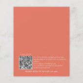 Budget Simple Terracotta Wedding QR Code Einladung (Rückseite)