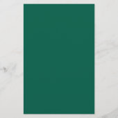 Budget Simple Text Emerald Wedding Menu (Rückseite)