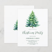 Budget Simple Tree Christmas Party Einladung (Vorne/Hinten)