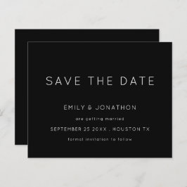 Budget Simple Typografy White Black Save the Date