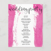 Budget Simple Wedding Program Karte. Flyer (Hinten)