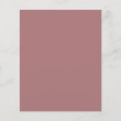 Budget Simple Wüste Rose Pink Wedding Menu Flyer (Hinten)