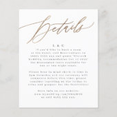 Budget Simple Yellow Gold Details on back Wedding Flyer (Hinten)