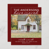 Budget Simple Zuhause Foto Moving Red Ankündigung (Vorne/Hinten)