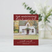 Budget Simple Zuhause Foto Moving Red Ankündigung (Stehend Vorderseite)