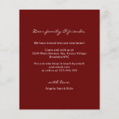 Budget Simple Zuhause Foto Moving Red Ankündigung (Rückseite)