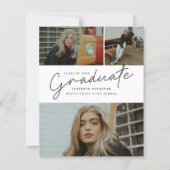 Budget Skript 3 Foto Graduation Party Einladung (Vorderseite)