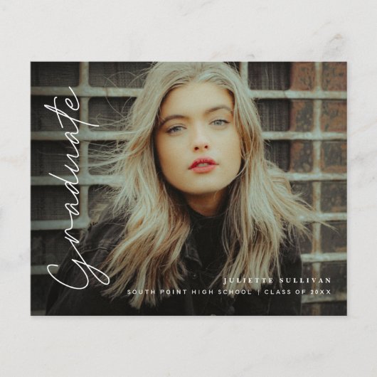 Budget Skript 4 Foto Graduation Party Einladungen (Vorderseite)