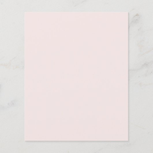 Budget Skript Blush Pink Hochzeit Einladung (Rückseite)