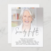 BUDGET Skript-Foto 75. Geburtstagsparty Einladung (Vorne/Hinten)