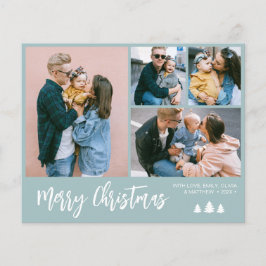 Budget Skript Foto Collage Pine Weihnachtsfeiertag Flyer