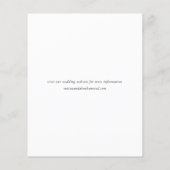 Budget Skript-Foto Minimale Hochzeit speichern Sie (Rückseite)