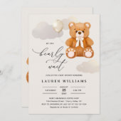 Budget Skript können wir frühzeitig abwarten Baby  Einladung (Vorne/Hinten)