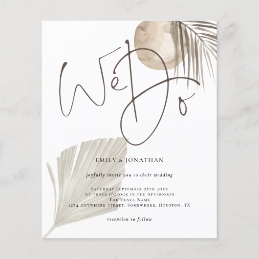 Budget Skript machen wir Boho Pampas Hochzeit Einl (Vorderseite)