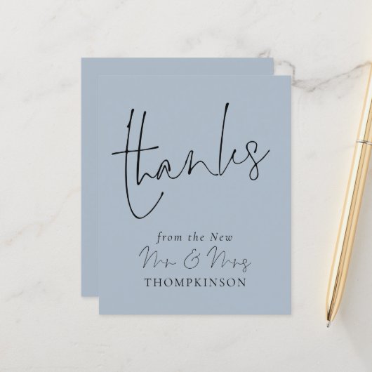 Budget Skript Neu Herr Wedding Dusty Blue Danke (Vorderseite/Rückseite Beispiel)