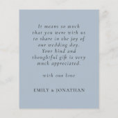 Budget Skript Neu Herr Wedding Dusty Blue Danke (Rückseite)