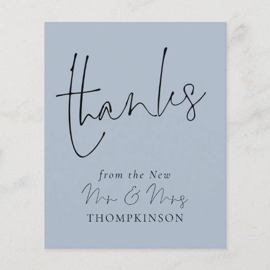 Budget Skript Neu Herr Wedding Dusty Blue Danke (Vorderseite)