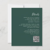 Budget Skript Smarald Green QR Code Wedding Einlad (Rückseite)