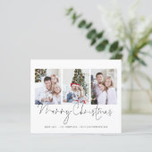 BUDGET-Skriptfamilie 3 Fotos Frohe Weihnachten (Stehend Vorderseite)