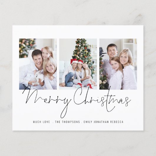 BUDGET-Skriptfamilie 3 Fotos Frohe Weihnachten (Vorderseite)