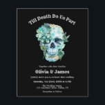 Budget Skull Gothic Halloween Einladung<br><div class="desc">Gotisches Halloween-Thema - Budget bis zum Tod machen uns Teil gotische Halloween-Einladung!</div>